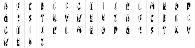 BANDA NEIRA Regular  glyph index