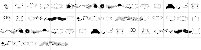 Florality Regular  glyph index