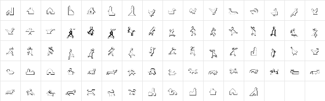 TangramWhiteBlack Regular  glyph index