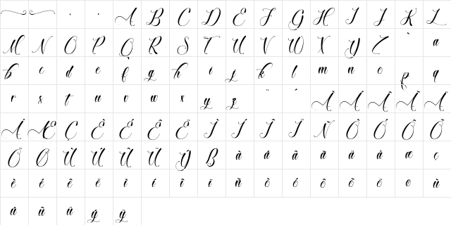Broken Heart Regular  glyph index