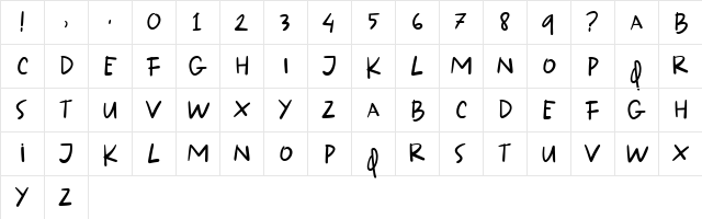 New Kids In The Hood Regular  glyph index