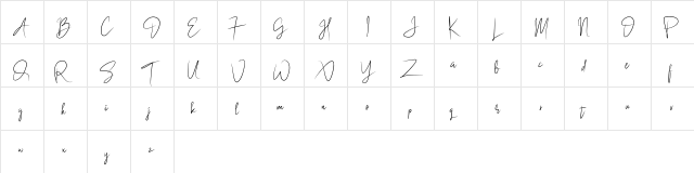 BlackSingature BlackSingature  glyph index