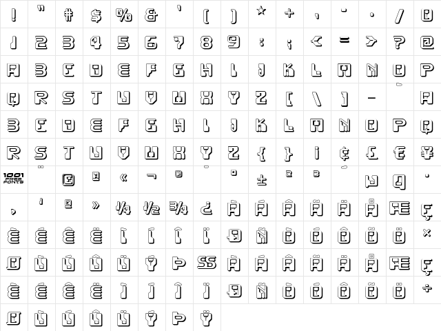 Funky Rundkopf Two NF Regular  glyph index