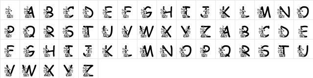 LMS Rugrats Need Love Too Regular  glyph index