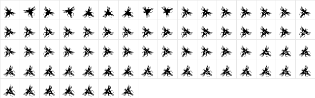 RMFLY Regular  glyph index