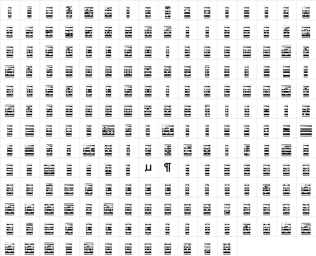 a_LancetCmMr Regular  glyph index