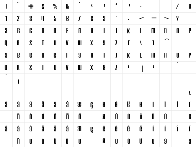 Inflammable Age Normal  glyph index