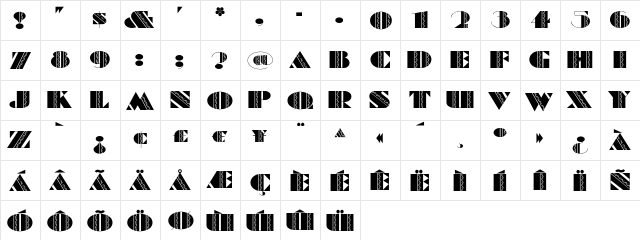 FeteAccompli Regular  glyph index