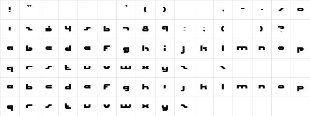 Simply Maadi Regular  glyph index