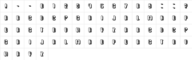 President Regular  glyph index