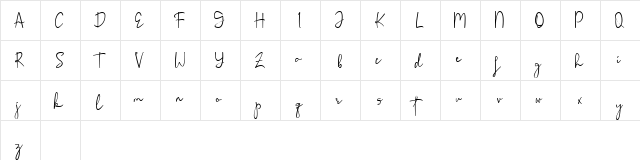 Rohmathan Regular  glyph index