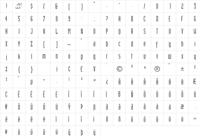 AssemblyLightSSK Regular  glyph index