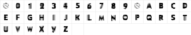 DoubleVision Normal  glyph index