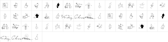 2Peas DW Ho Ho Ho Regular  glyph index