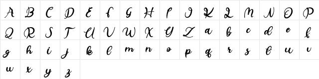 Helegra FREE Regular  glyph index