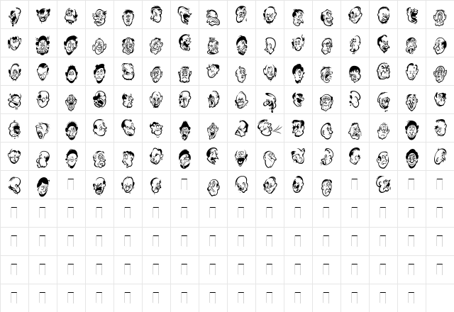 DF Expressions Medium  glyph index