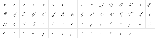 Ambattur Sign Regular  glyph index