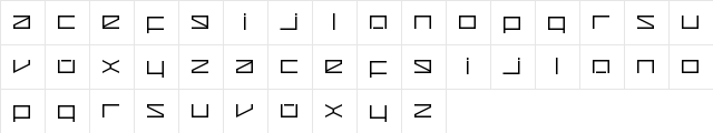Zeta Redux Regular  glyph index