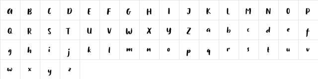 Tanzaniah Regular  glyph index