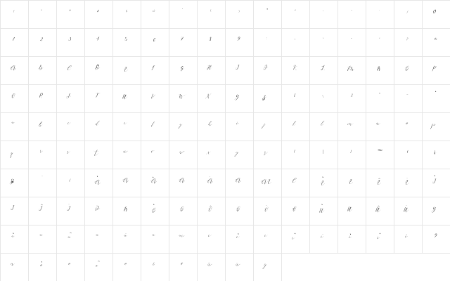 golden sea Regular  glyph index