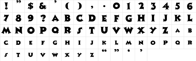 RUMBLE Normal  glyph index