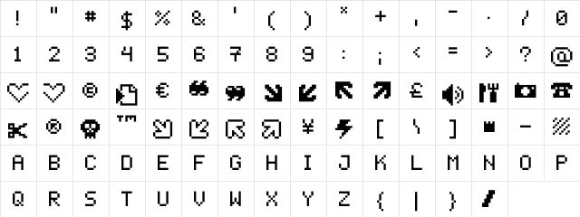 PEPgenius10 Regular  glyph index