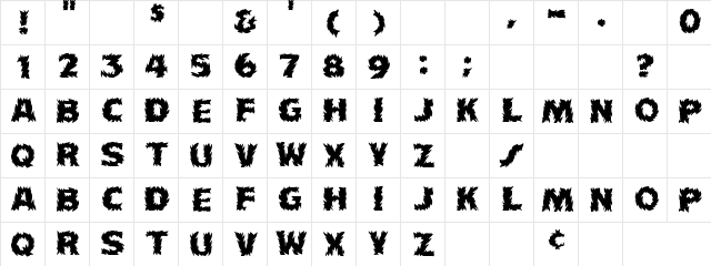 Grave 1 Medium  glyph index