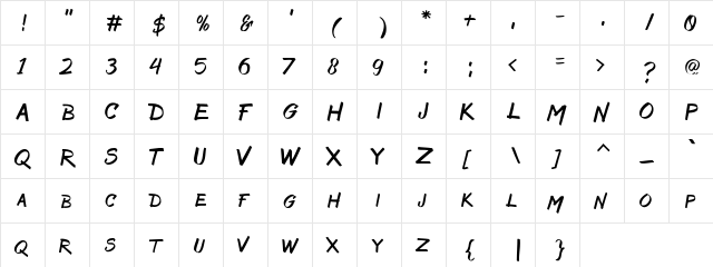 Bruss Normal Regular  glyph index