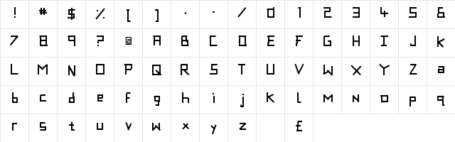 Magic Tape Regular  glyph index