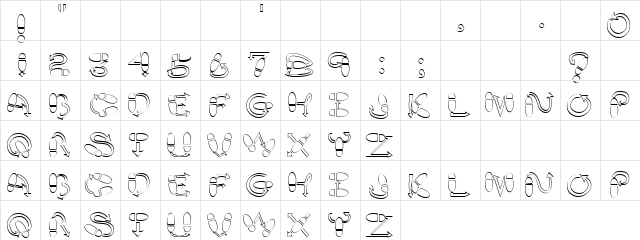 Step Out Regular  glyph index
