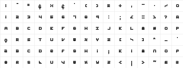 Konector (BRK) Regular  glyph index