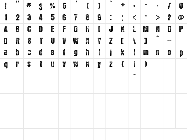 Hotel Coral Essex Regular  glyph index