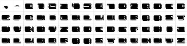 Patriotic Black Regular  glyph index