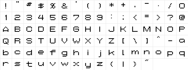 AddWBitmap09 Regular  glyph index