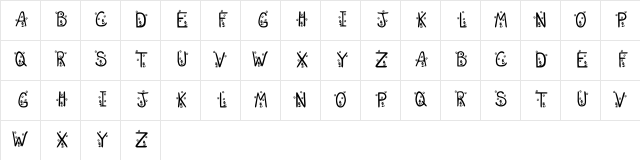 KR Sara's New Kitten Regular  glyph index