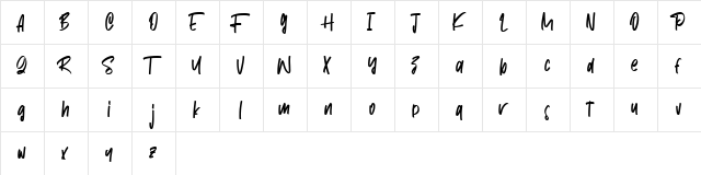 Marcello Regular  glyph index