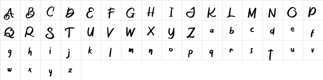 The Osage FREE Regular  glyph index