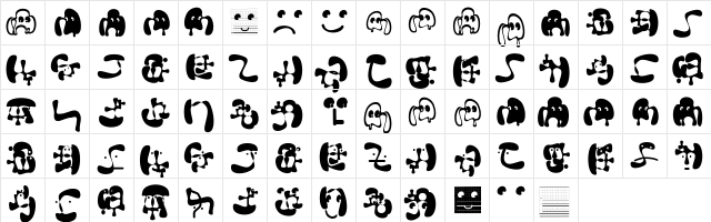 ReadItOrDada Regular  glyph index