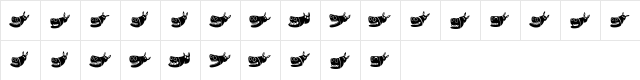Silly Donkey Regular  glyph index