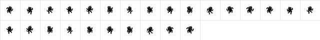 Dancing Cat Regular  glyph index