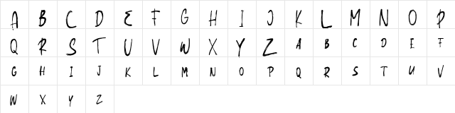 The Loccosta FREE Regular  glyph index