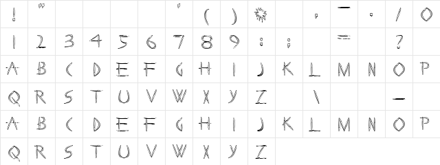 Whip Regular  glyph index