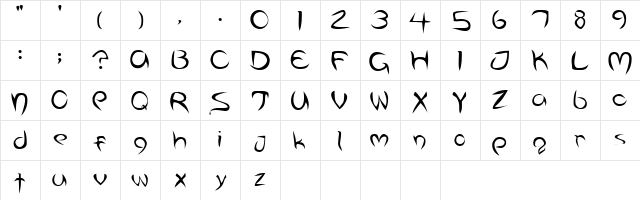 Vampyr Regular  glyph index