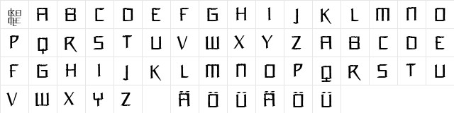 OrchideeMedium Regular  glyph index