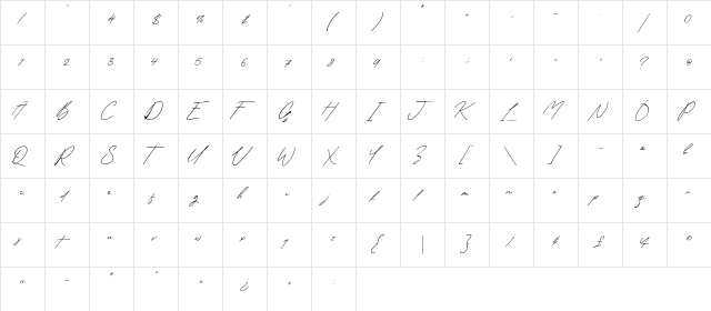 Gardenia Summer Regular  glyph index