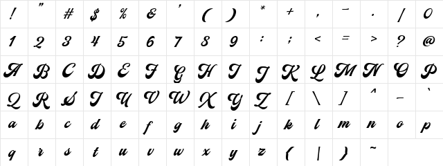 Streetball Demo Regular  glyph index