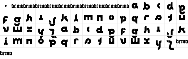 CLUB Regular  glyph index