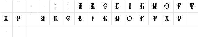 Tchekhonin1 Regular  glyph index