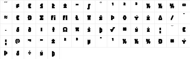 ScreenLogger Medium  glyph index