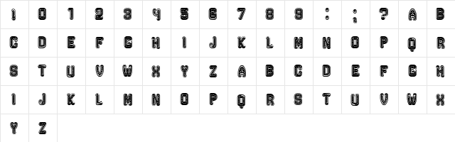 Rockefeller Fancy Regular  glyph index